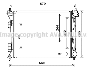 Radiator, engine cooling (HY2270)