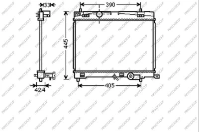 Radiator, engine cooling (TY325R005)