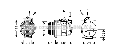 Compressor, air conditioning (MSAK393)