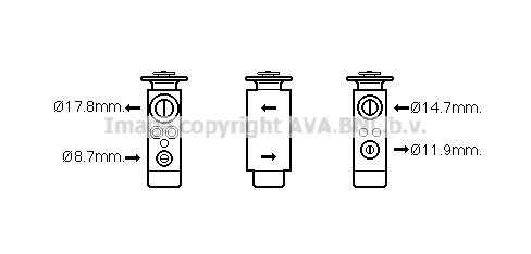 Expansion Valve, air conditioning (DF1060)