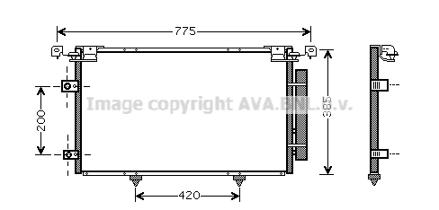Condenser, air conditioning (TO5319D)