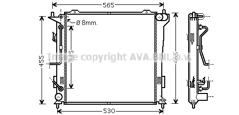 Radiator, engine cooling (HY2182)