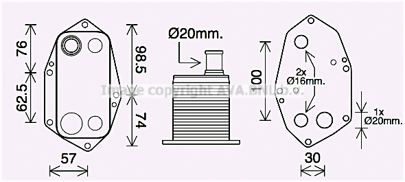 Oil Cooler, engine oil (BW3571)