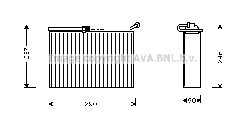 Evaporator, air conditioning (ALV022)