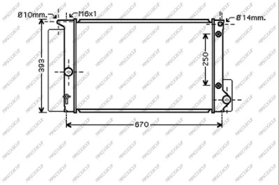 Radiator, engine cooling (TY090R009)
