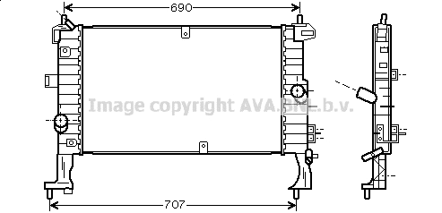 Radiator, engine cooling (OL2346)