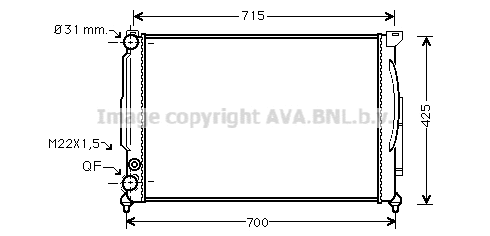 Radiator, engine cooling (AI2108)