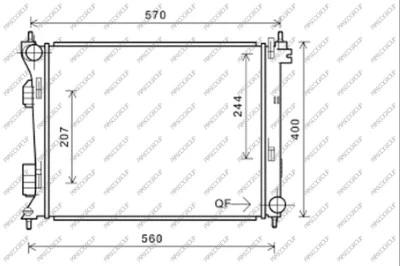 Radiator, engine cooling (HN202R004)