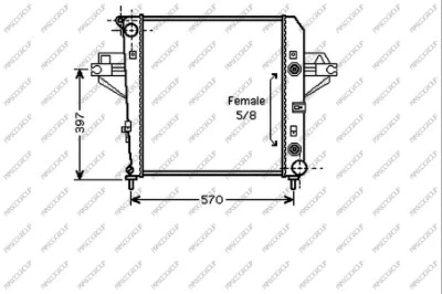 Radiator, engine cooling (JE011R001)