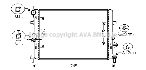 Radiator, engine cooling (VNA2289)