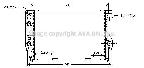 Radiator, engine cooling (BW2094)