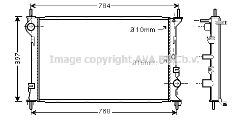 Radiator, engine cooling (FD2382)