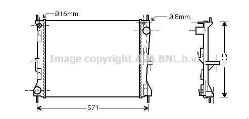 Radiator, engine cooling (DN2235)