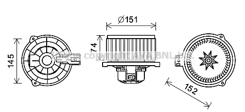 Electric Motor, interior blower (KA8258)