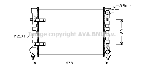 Radiator, engine cooling (VN2048)