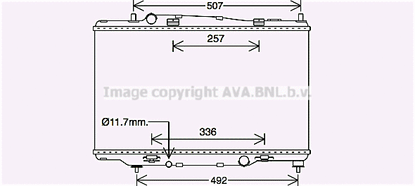 Radiator, engine cooling (FD2646)