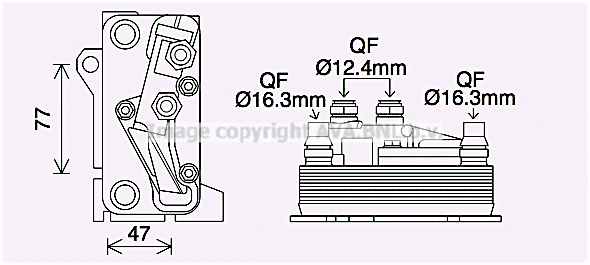Oil Cooler, automatic transmission (MS3714)
