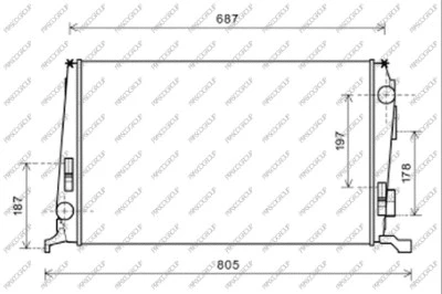 Radiator, engine cooling (DA820R001)