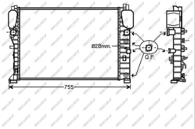 Radiator, engine cooling (ME039R004)
