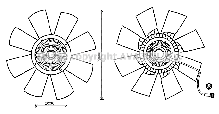 Fan, engine cooling (VLF067)