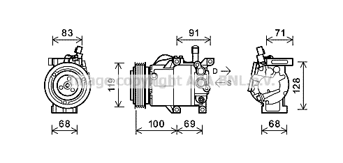 Compressor, air conditioning (KAK144)