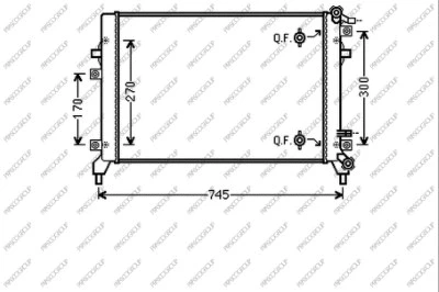 Radiator, engine cooling (VG809R007)