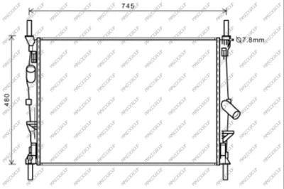 Radiator, engine cooling (FD912R004)
