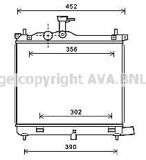 Radiator, engine cooling (HY2290)