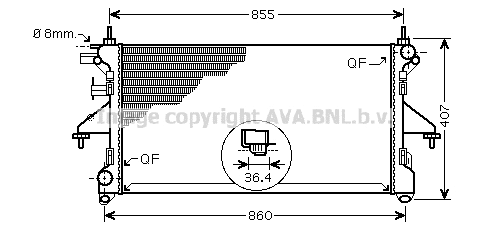 Radiator, engine cooling (PEA2304)