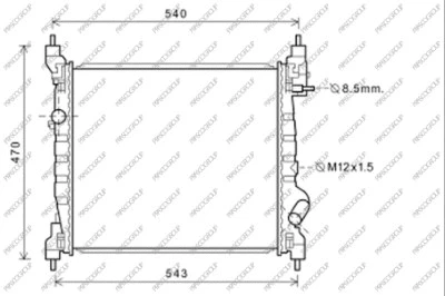 Radiator, engine cooling (DW340R003)