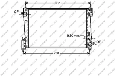 Radiator, engine cooling (FT342R001)