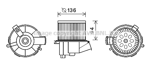 Electric Motor, interior blower (PE8387)