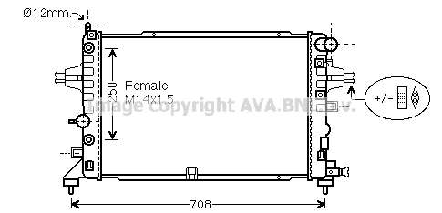 Radiator, engine cooling (OLA2625)