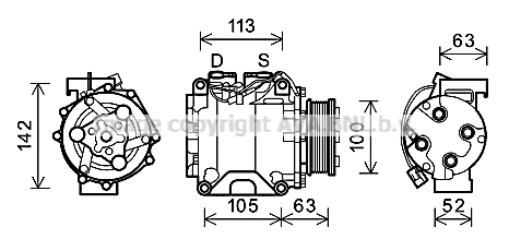 Compressor, air conditioning (HDAK237)