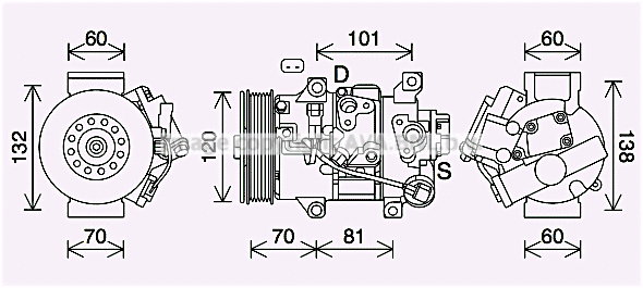 Compressor, air conditioning (TOK744)