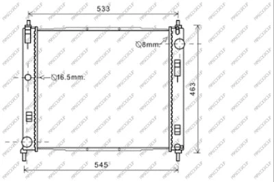 Radiator, engine cooling (DS300R003)