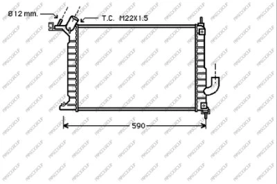 Radiator, engine cooling (OP052R008)