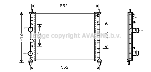 Radiator, engine cooling (FTA2201)