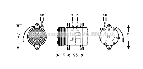 Compressor, air conditioning (FTK365)