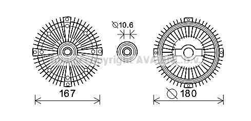 Clutch, radiator fan (MSC548)