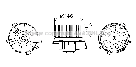 Electric Motor, interior blower (CN8300)