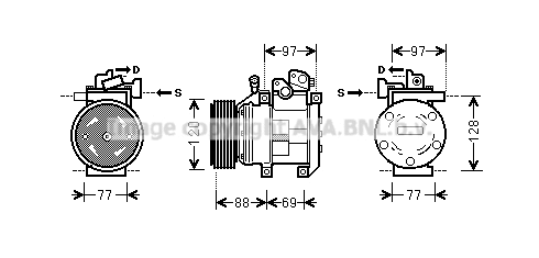 Compressor, air conditioning (KAK117)