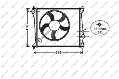 Radiator, engine cooling (AD302R001)