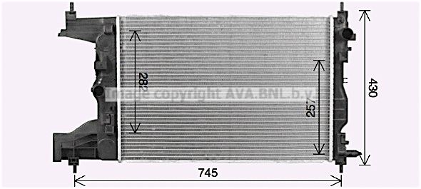 Radiator, engine cooling (CT2072)