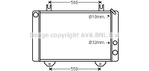 Radiator, engine cooling (FD2038)