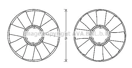 Fan Wheel, engine cooling (IVB123)