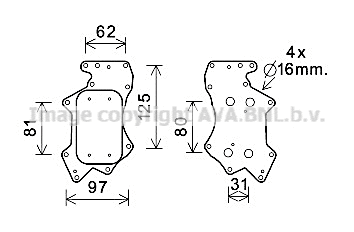 Oil Cooler, engine oil (AI3403)