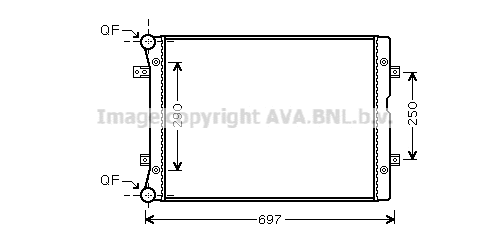Radiator, engine cooling (VNA2283)