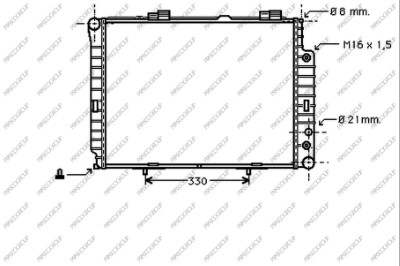 Radiator, engine cooling (ME035R011)