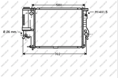 Radiator, engine cooling (BM044R002)